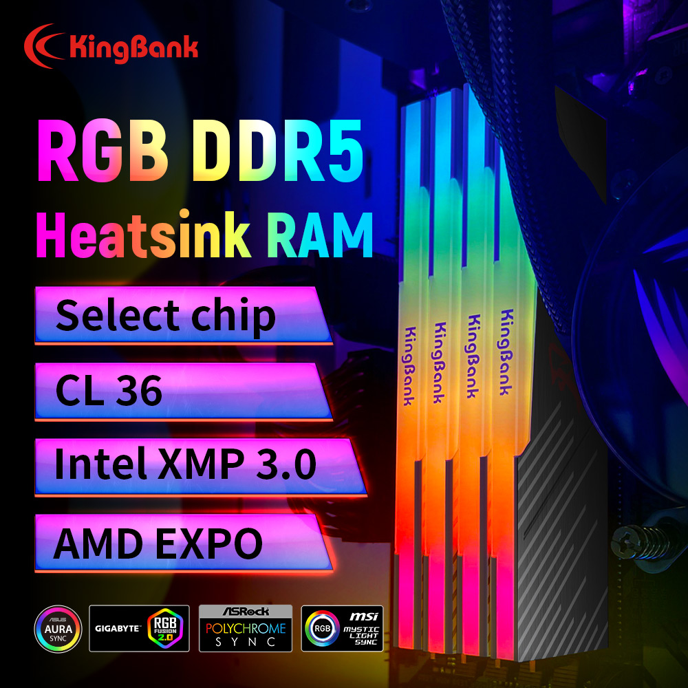KingBank KRRB DDR5 RGB 16GB /1 - Ddr5 4800Mhz recension och pris